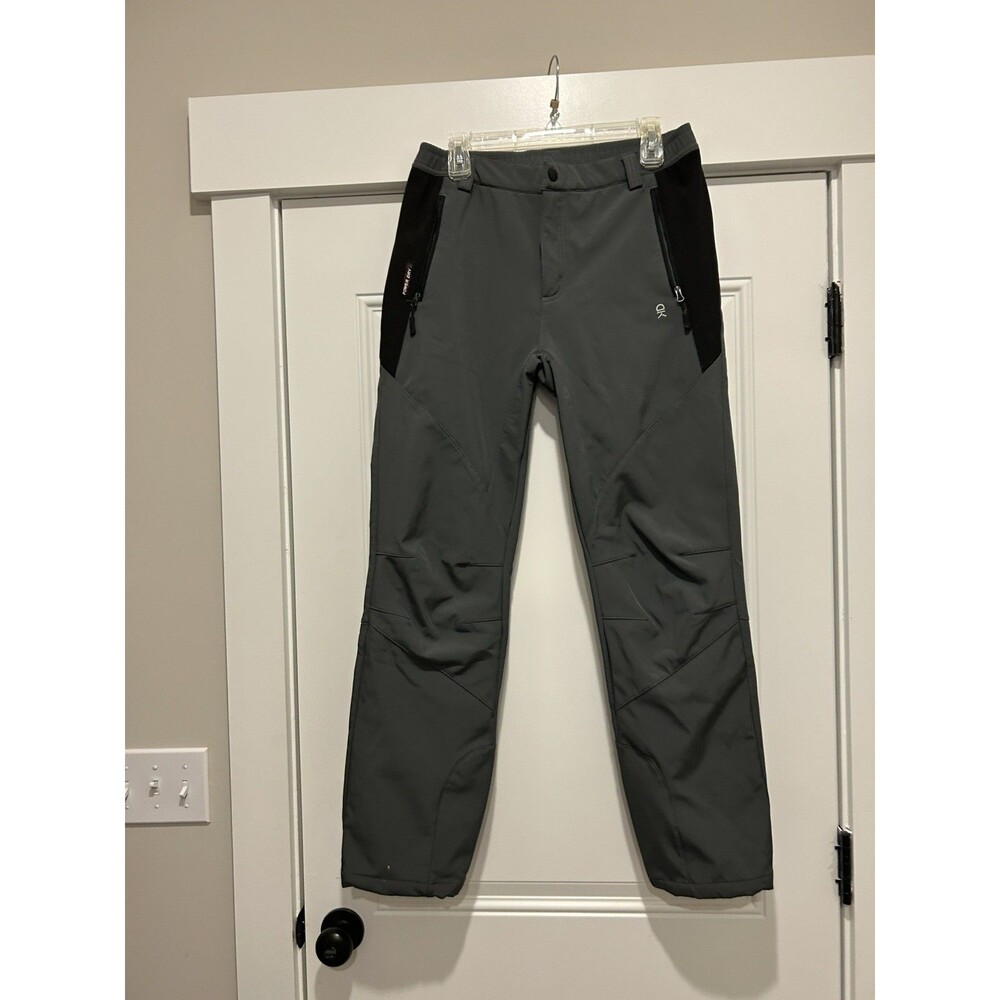Ski Pants Mens Small Gray Insulated Cargo Pockets Snowboard Winter Softshell